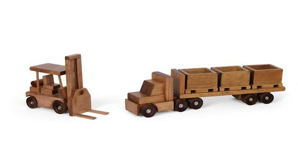 Toy flatbed sale truck with forklift