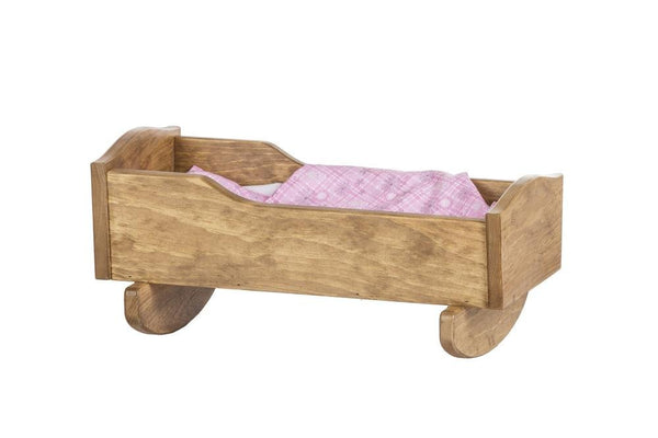 Dolls wooden deals rocking cradle