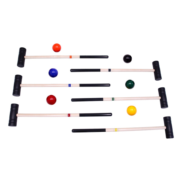 NEW! Amish-Made Deluxe Flag Croquet Golf Game Set –