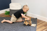 Wooden Forklift Toy With Pallet, Child-Safe Finish, Amish-Made