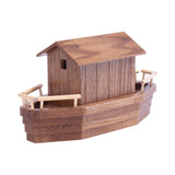 Noah's Ark Wooden Playset with 13 Animals, Removable Roof and Ramp