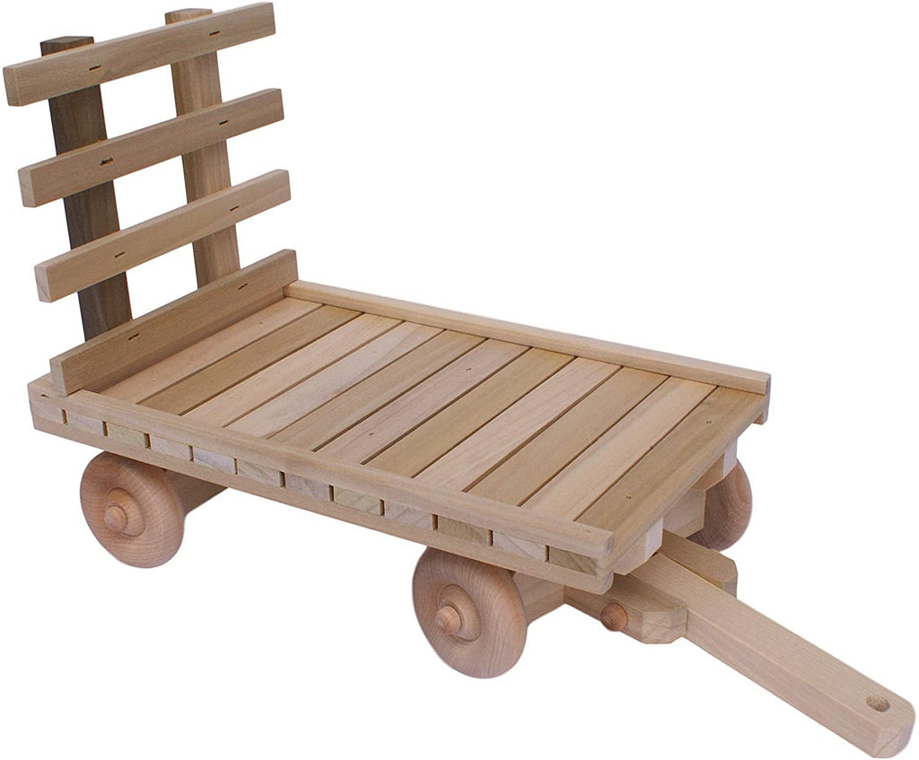 Amish-Made Wooden Toy Hay Wagon