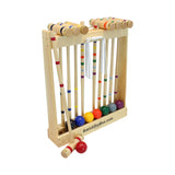 Deluxe 8-Player Croquet Game Set, Wooden Holder or Duffel Carry Bag