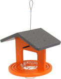 Oriole Bird Feeder, Poly Lumber Hanging Round Oriole Jelly and Orange Feeder with Grooves for Grip, Single Cup