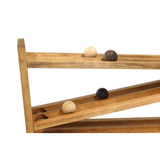 Wooden Ball Roller Racetrack Toy, Amish-Made, with 8 Wooden Balls, Child-Safe Finish