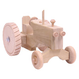 Amish-Made Wooden Toy Tractor With Hitch, Unfinished