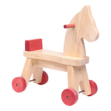 Amish-Made Wooden Riding Horse Toddler Ride-on Toy