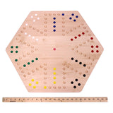 Hand-Painted Wooden Aggravation Game Board (Wahoo), Double-Sided