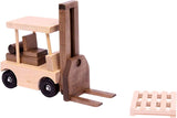 Wooden Forklift Toy With Pallet, Child-Safe Finish, Amish-Made