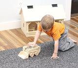 Amish-Made Wooden Toy Skidloader, With Moving Bucket