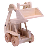 Amish-Made Wooden Toy Skidloader, With Moving Bucket