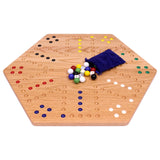 Hand-Painted Wooden Aggravation Game Board (Wahoo), Double-Sided