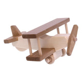 Wooden Toy Airplane With Spinning Propellor, Kid-Safe Finish