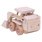 Amish-Made Wooden Toy Skidloader, With Moving Bucket