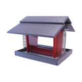 AmishToyBox.com Classic Bird Feeder with Suet Holder and Peanut Feeder, Eco-Friendly Poly Lumber, Post-Mount