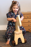 Amish-Made Wooden Riding Horse Toddler Ride-on Toy