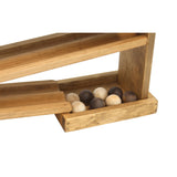 Wooden Ball Roller Racetrack Toy, Amish-Made, with 8 Wooden Balls, Child-Safe Finish