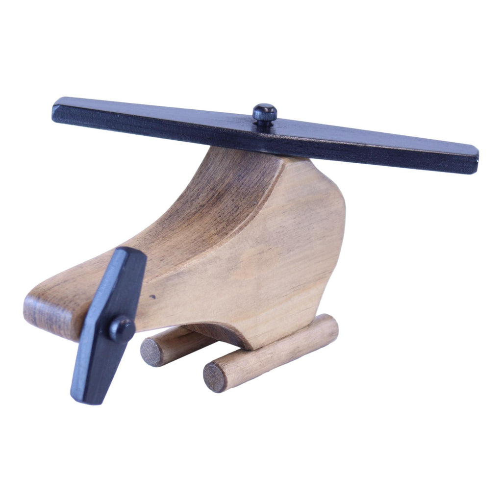 AmishToyBox.com Wooden Helicopter Toy with Spinning Propeller, Child-Safe Finish
