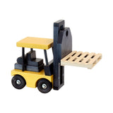 Wooden Forklift Toy With Pallet, Child-Safe Finish, Amish-Made