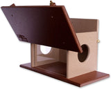 Amish-Made Squirrel House Feeder, Eco-Friendly Poly Lumber Post-Mount Decorative Feeder