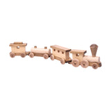 Wooden Toy Train Play Set, 24" Long, Kid-Safe Finish, Amish-Made