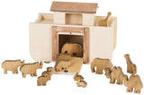 Wooden Noah's Ark Toy with 14 Toy Animals