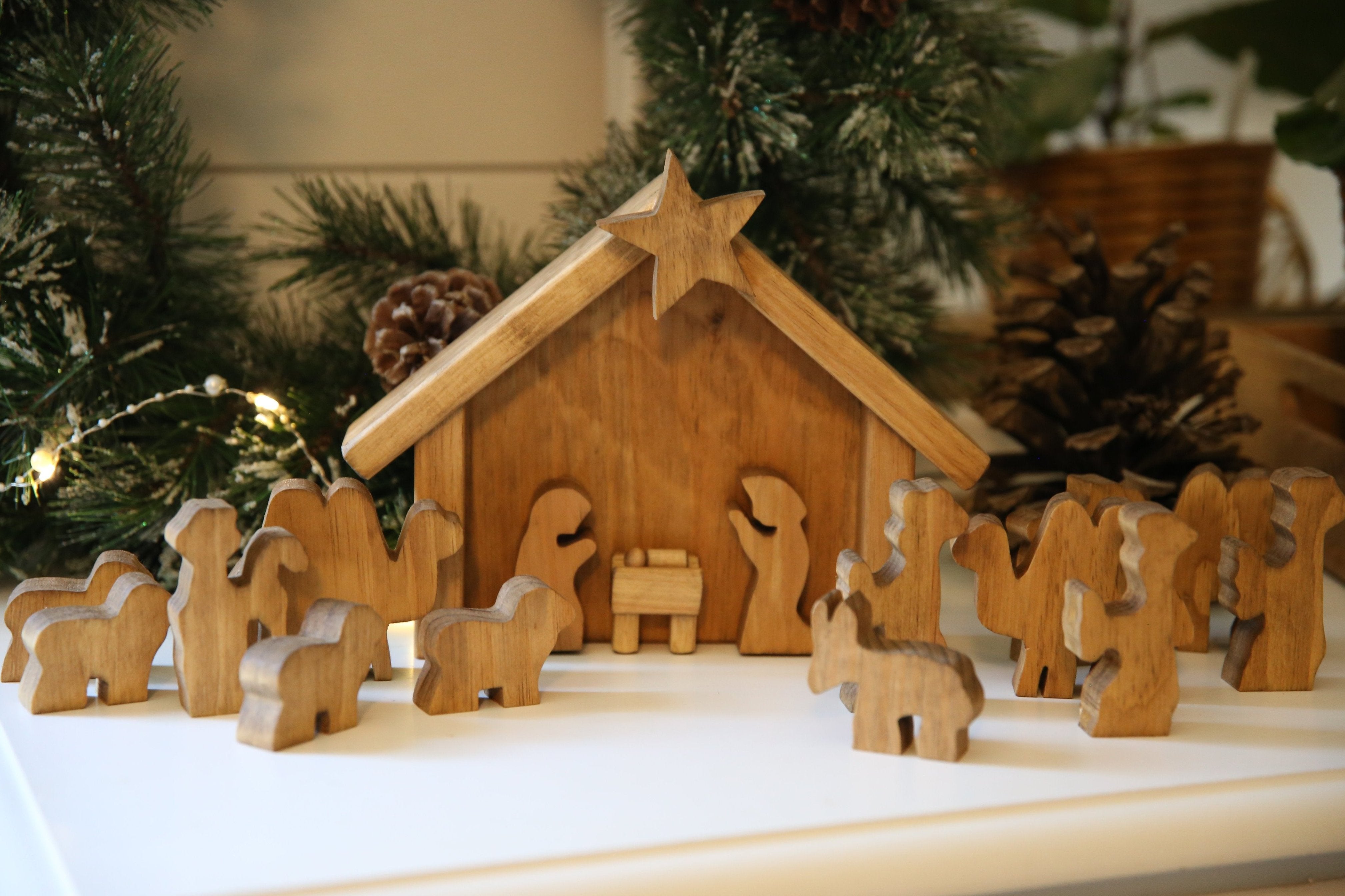 Small wooden 2024 manger