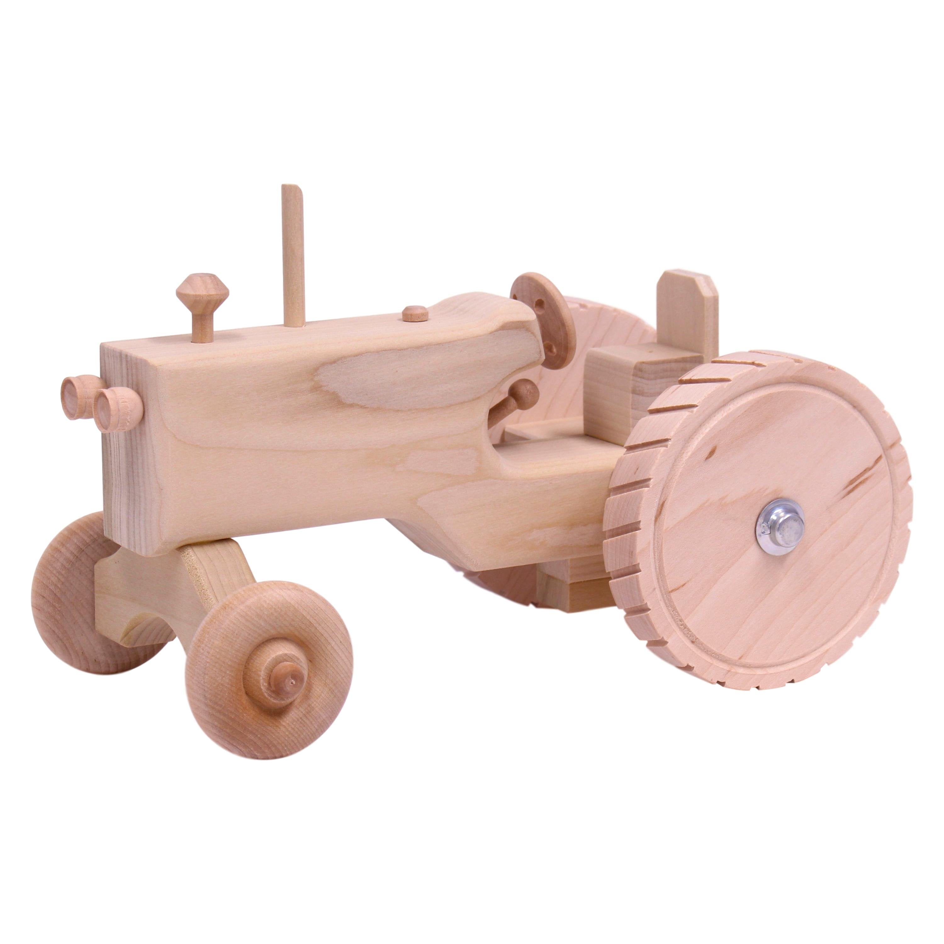 Amish-Made Wooden Tractor Toy –