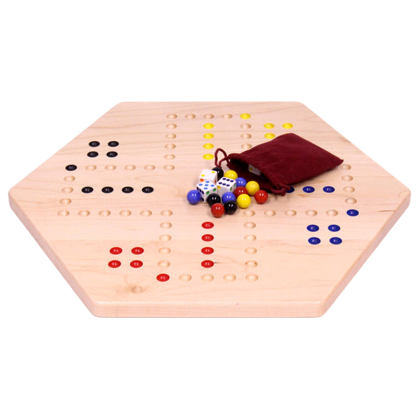 Wooden Aggravation Marble Game Board Set, Oak or Maple Wood Wahoo Game ...