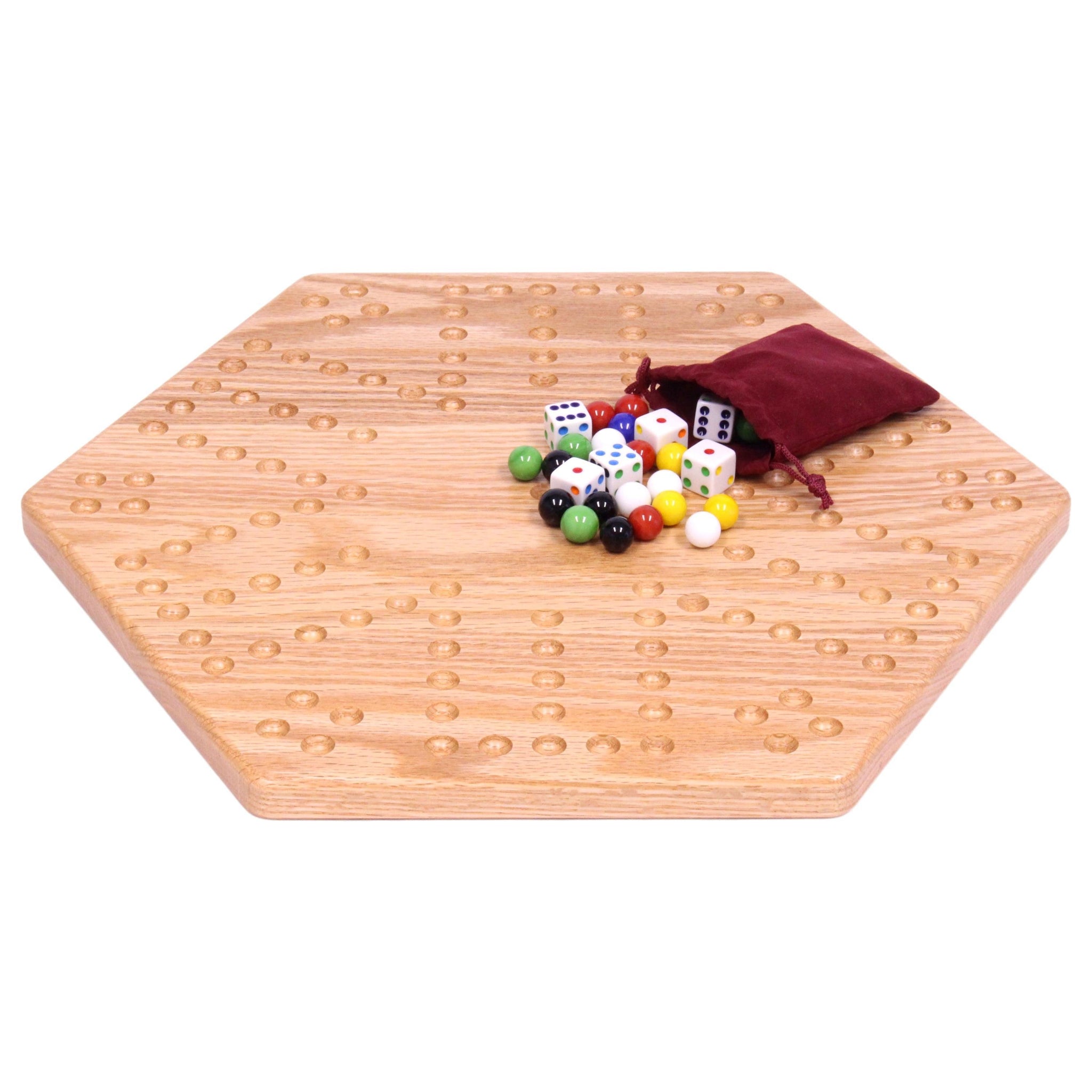 Wooden Oak Aggravation (Wahoo) Game Board Set, Unpainted Holes